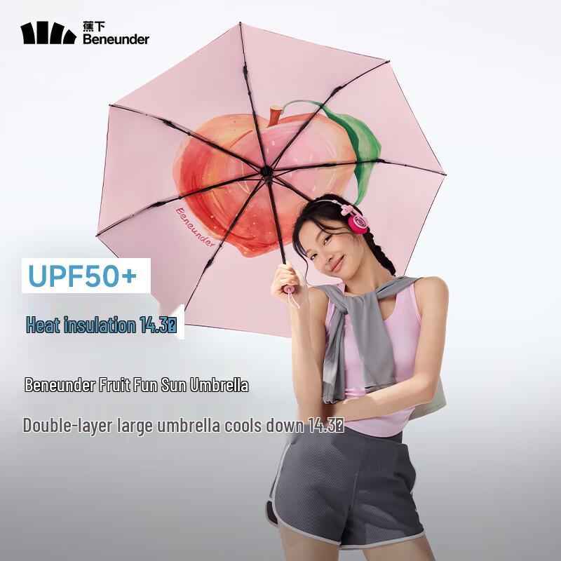 Beneunder Triple Fold Blackout Sun Umbrella
