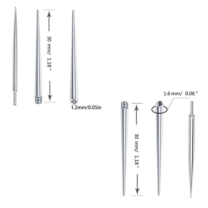 3Pcs Stainless Steel Piercing Tool Insertion Taper Set Body Piercing Tapers