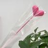 Heart Shaped Knitting Flower Carnation Flower Hand Woven Flower Creative DIY Bouquet  Holiday Gifts