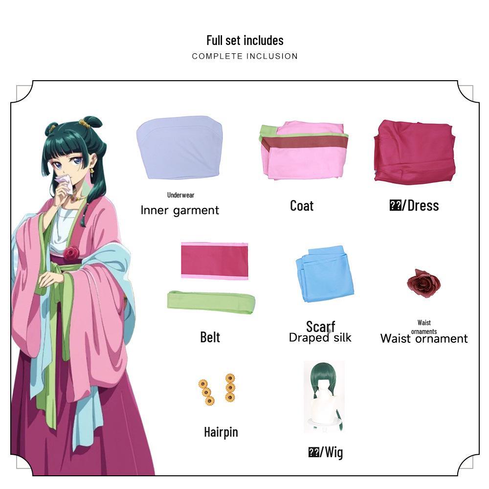 

Костюм для косплея в розовом цвете в старинном стиле «Дневники аптекаря» (Полный комплект) M