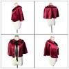 Renaissances Cloak Halloween Medieval Costume Cosplay Short Cape Velvets Laces Cape for Kids Adult Thin Cape Cloak Gifts