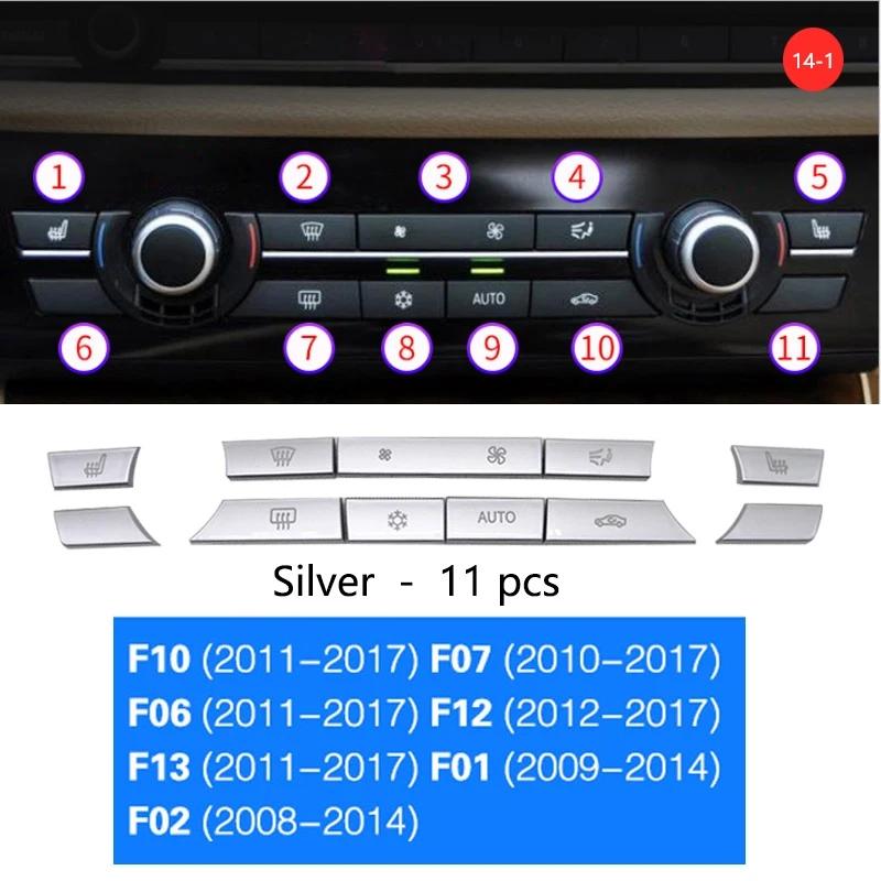 For BMW 5 6 7 Series 5GT F10 F11 F06 F07 F12 F01 F02 Heater Climate Air Conditioning Control Panel Button Cover Automotive Parts