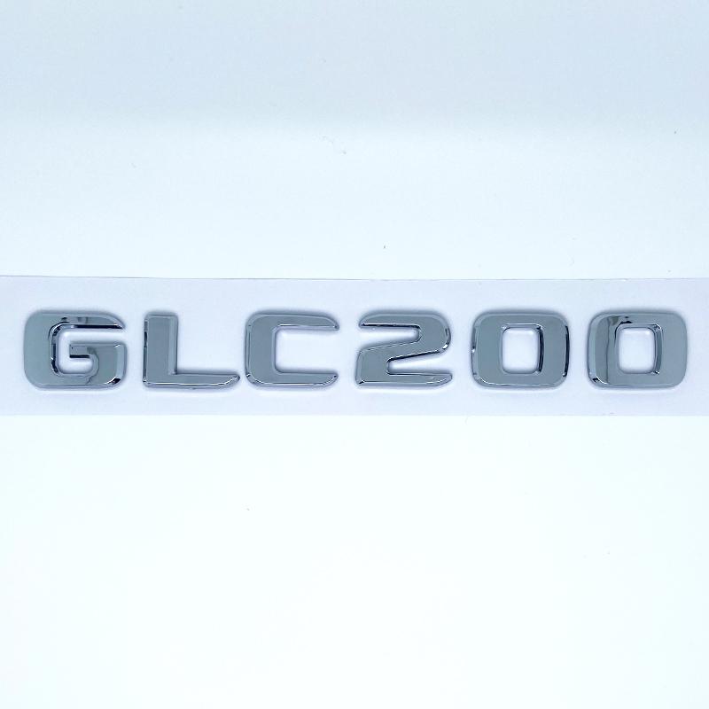 HUUML1 3D ABS Chrome Black Letters GLC260 GLC300 GLC350 GLC220d GLC350e 4Matic Emblem for Benz GLC X253 Car Trunk Logo Sticker
