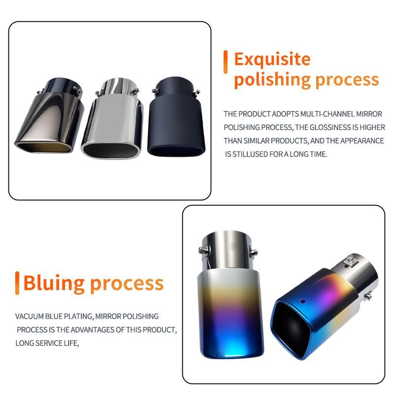 Stainless Steel Tailpipe Cover for 6.8CM-7.3CM Exhausts