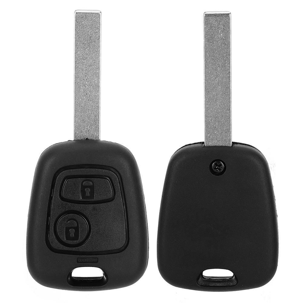2 Button Car Key Fob Case Remote Key Cover with Groove Replacement Fit for Peugeot 307