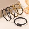 Popular, Personalized Trend, Retro Stainless Steel Winding Geometric , Pearl Steel Wire 