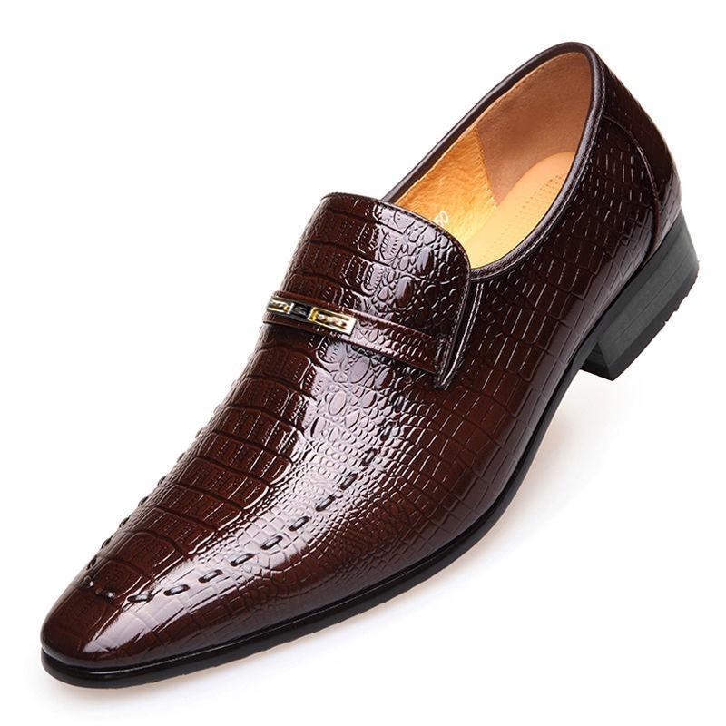 Männer leder schuhe neue stil luxus krokodil muster männer business formale schuhe casual social schuhe männer hochzeit schuhe