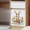 Easter Bunny and Eggs Wall Stickers Whimsical Cartoon Wall Art for Kids Room, Living Room and Hallway Joyful Spring Home Decor