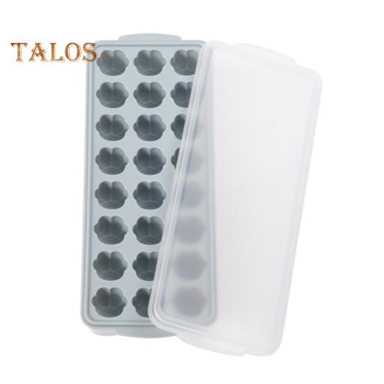 Ice Grid Mould Heart-shaped Ice Lattice Mold with Lid Stackable Easy To Remove Food Grade Silicone Tray Ice Cube Maker