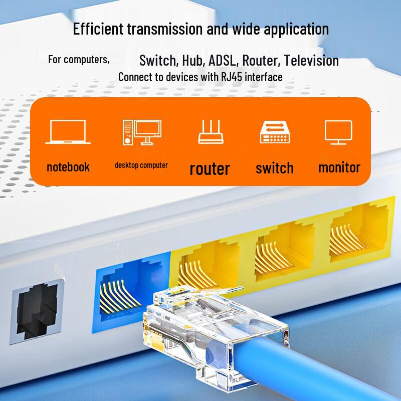 Shanze CKT6100 Cat6 RJ45 Network Connectors (100-Pack)