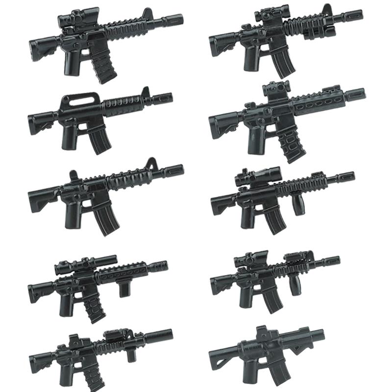 Military Building Blocks US Solider Figure M4 Gun Vest Special Force Tactical Bulletproof  Armour Weapon Accessories Bricks Toys