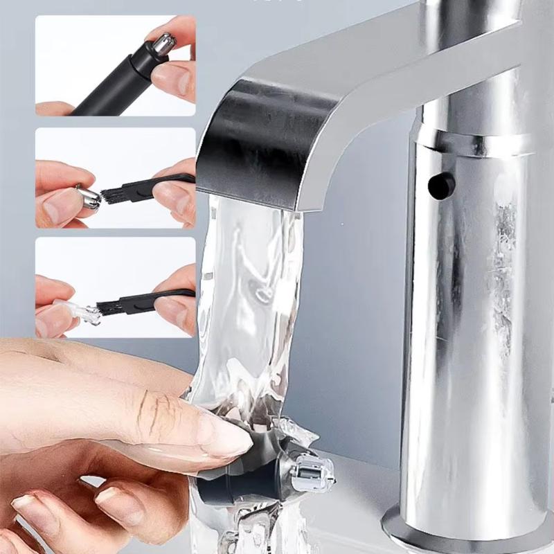 1 Set Usb Rechargeable Mini Portable Electric Nose Hair Trimmer Touch Operation For Painless Nose Ear Eyebrow Hair Removal