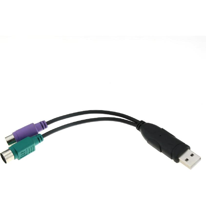 TAODAN 2 шт. USB на PS2 Адаптерный кабель USB на Адаптерный кабель для клавиатуры и мыши USB на PS2 Совместимый PS2 Клавиатура PS2 Мышь Сканер штрих-кодов