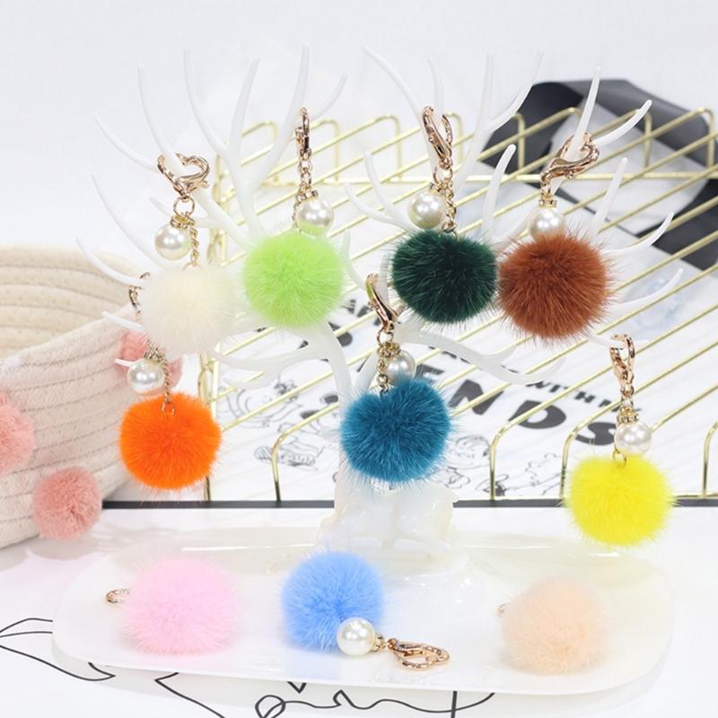 Plush Bag Pendant Practical Key Holder Decor Car Keyring Ornament for Backpacks