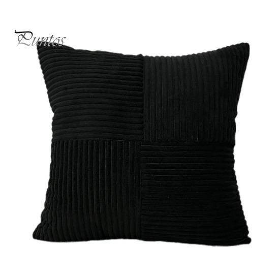 

Наволочка для подушки с полосатым узором, контрастного цвета, с застежкой-молнией, 45*45 см, наволочка для подушки для спальни, гостиной, дивана, новогодней вечеринки чёрный