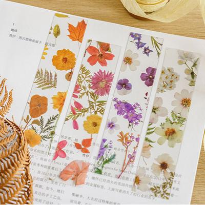 Translucent Bookmarks Four Seasons Flower Travel Series Bookmarks Plants And Flowers Page Clip Student Supplies Reading Bookmarks