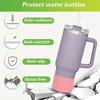 2PCS Silicone Boot Bottom Sleeve Cover for Stanley 40oz Tumbler Quencher Adventure and Ice Flow Flip 30 Oz 20 Oz Water Bottle Cup Holders 5