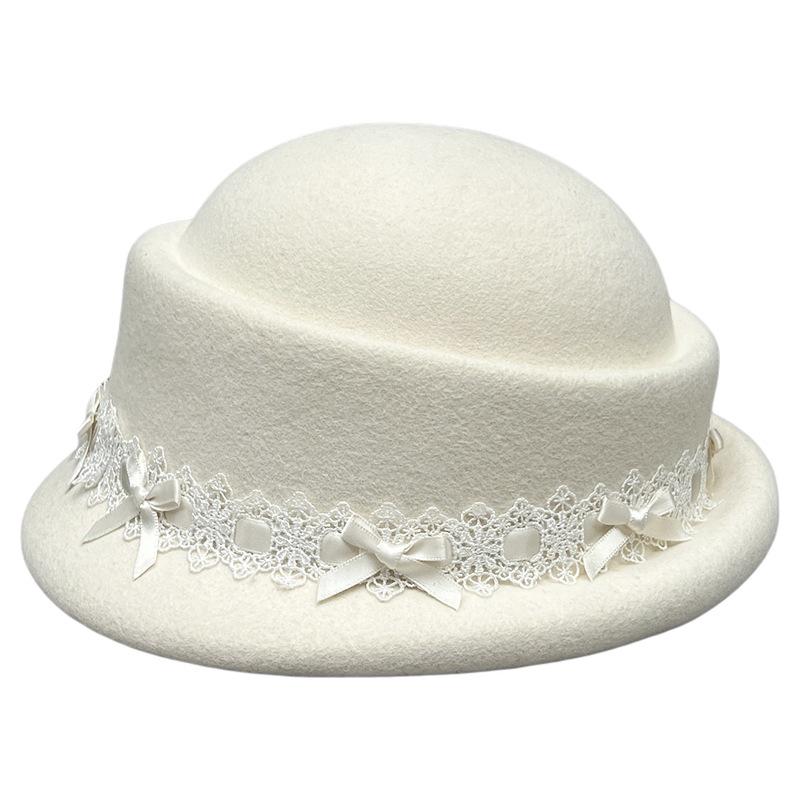 Autumn And Winter New Wool Top Hat Women'S Fashion Daughter Hat Showing Washbasin Hat Japanese Versatile Irregular Bucket Hat