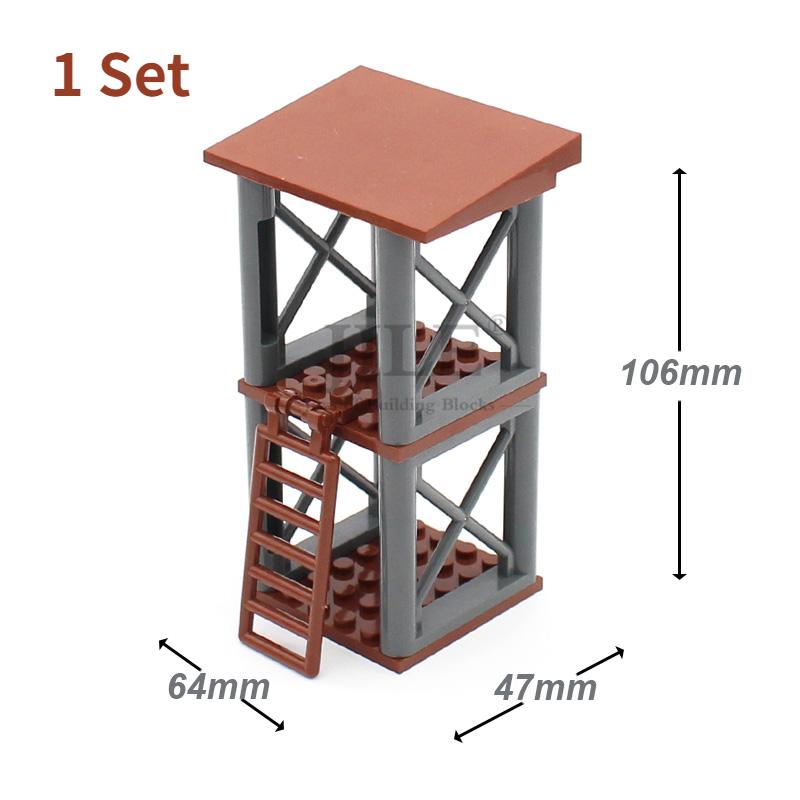 MOC Commando Special Forces Army Soldier Figures Military Base Barbed Wire Weapon Equipment Sandbags Bricks Building Blocks Toys
