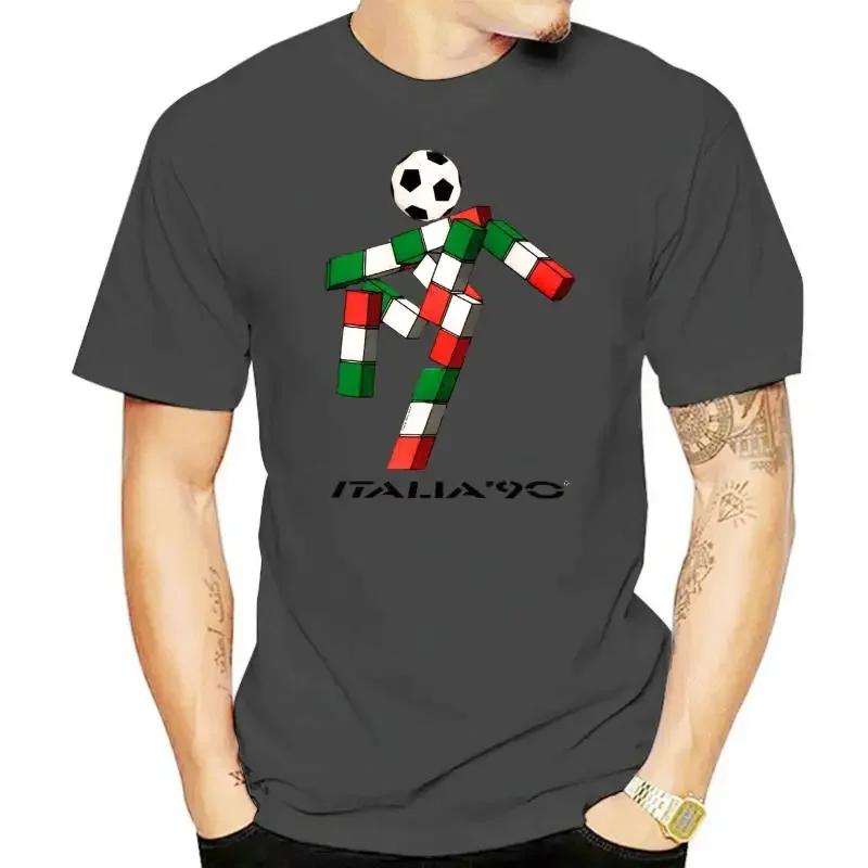 Mens Retro 2 T Shirt Italia Football Mascot Italy Tumblr Soccer Men Clothing Graphic Oversized T Shirt Harajuku 90 Summer Funny