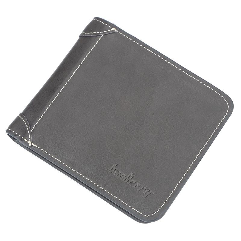 Men's Large Capacity Vertical Bi-fold Money Clip Wallet by Baellerry