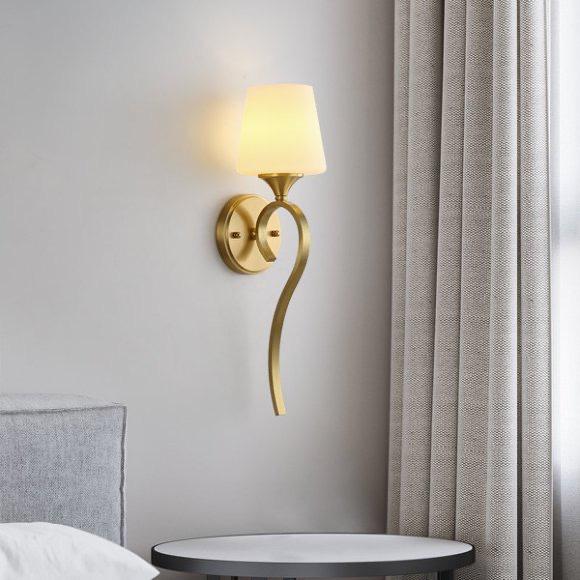 All-Copper Modern American Wall Lamp: Bedroom, Bedside, Living Room, Hotel, Villa, Hallway