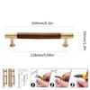 High-End Walnut Cabinet Door Handles Light Luxury Drawer Knobs, Furniture Cabinets Wardrobes Cupboards Pull