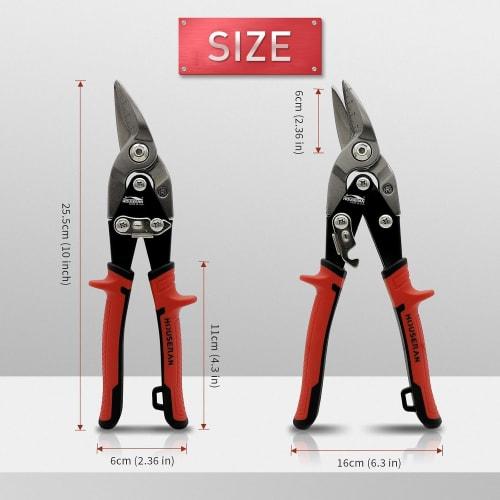 HOUSERAN All-Purpose Scissors, Sheet Metal Scissors, CR-MO Metal Scissors, Heavy-Duty Metal Scissors, Metal Cutting, Bulky Waste Dismantling, Multipur