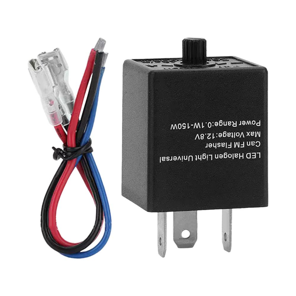 

Автомобильные электронные мигалки Сигналы реле мигалки Электронные мигалки Регулируемые эффективные для автомобилей мотоциклов чёрный