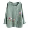 Women’s Casual Plus Size  Print Loose Button Long Sleeve Blouse Tops