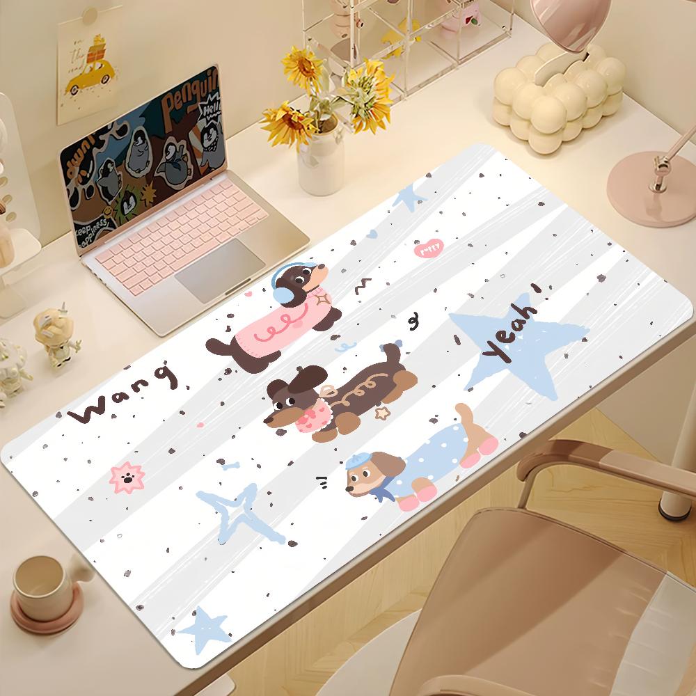 Funny Cute Dachshund Dog Mouse Pad Nonslip Thickened MousePad Large Writing Lockedge Office Student Gaming Cushion