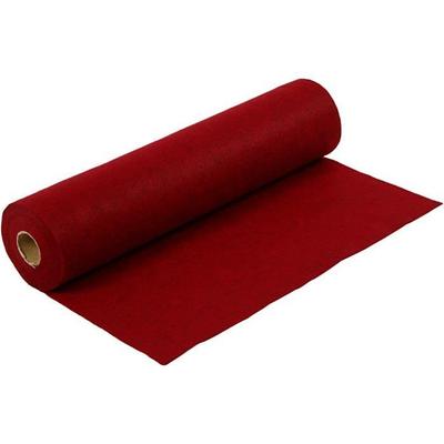 Synthetic Felt - Ref 45040 - Red - Textured Finish - Marbled Effect