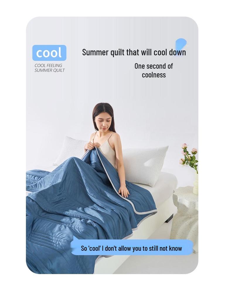 Class A Cool Silk Summer Quilt - Super Soft, Machine Washable Air Conditioning Blanket