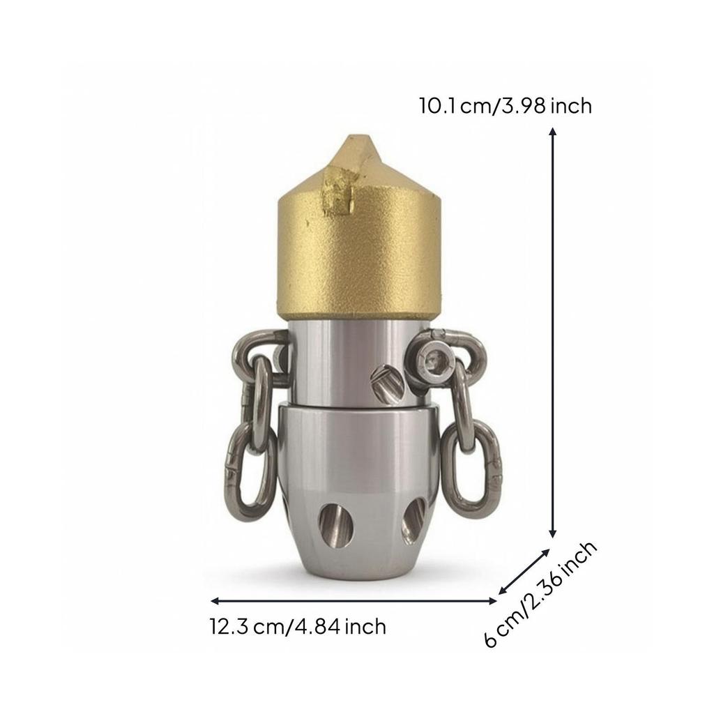 Rotating Sewer Nozzle Compact Drain Cleaning Heavy Duty for Sinks