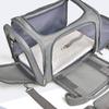 PVC Pet Carrier Backpack Carrying Box with Handles W / Lock Zippered Bag Foldable Cage Easy