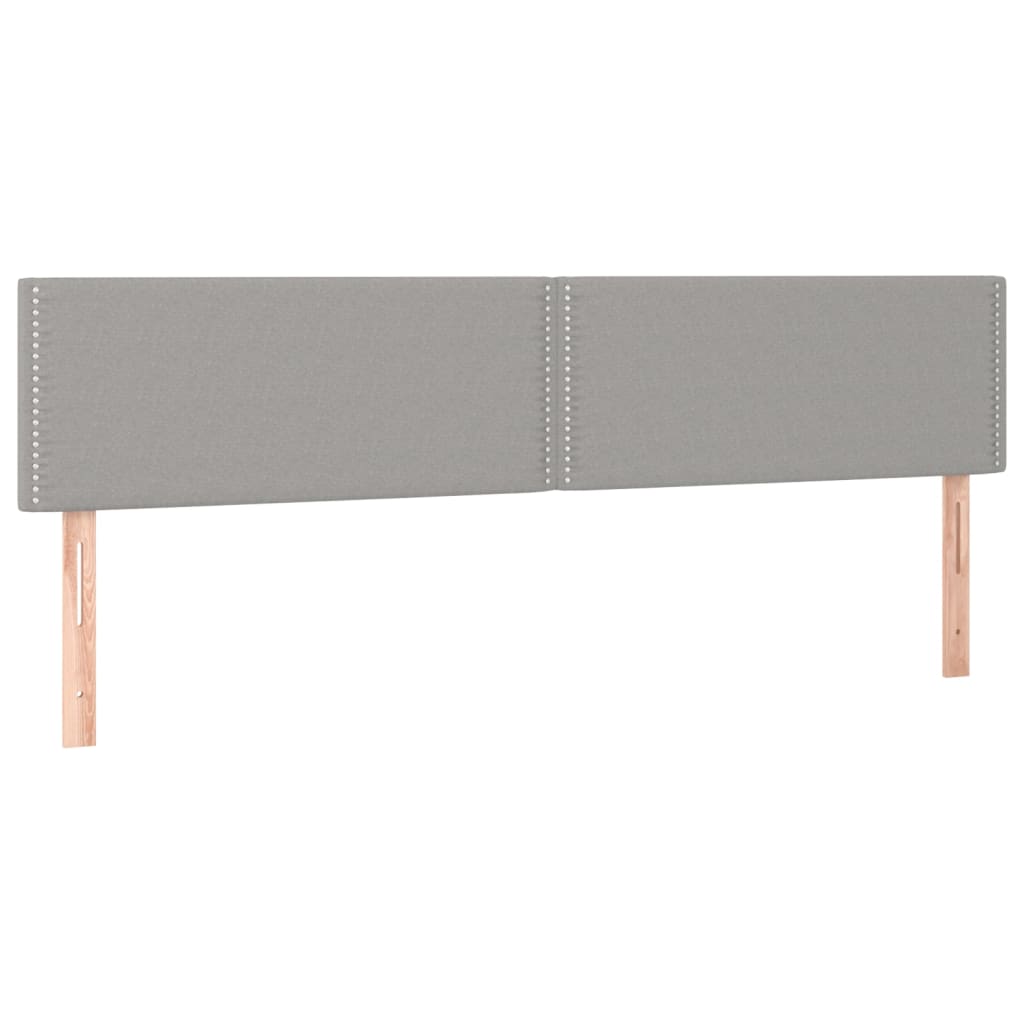 Vidaxl Bed Headboards, 2 Pcs, Light Gray, 90X5X78/88 Cm, Fabric