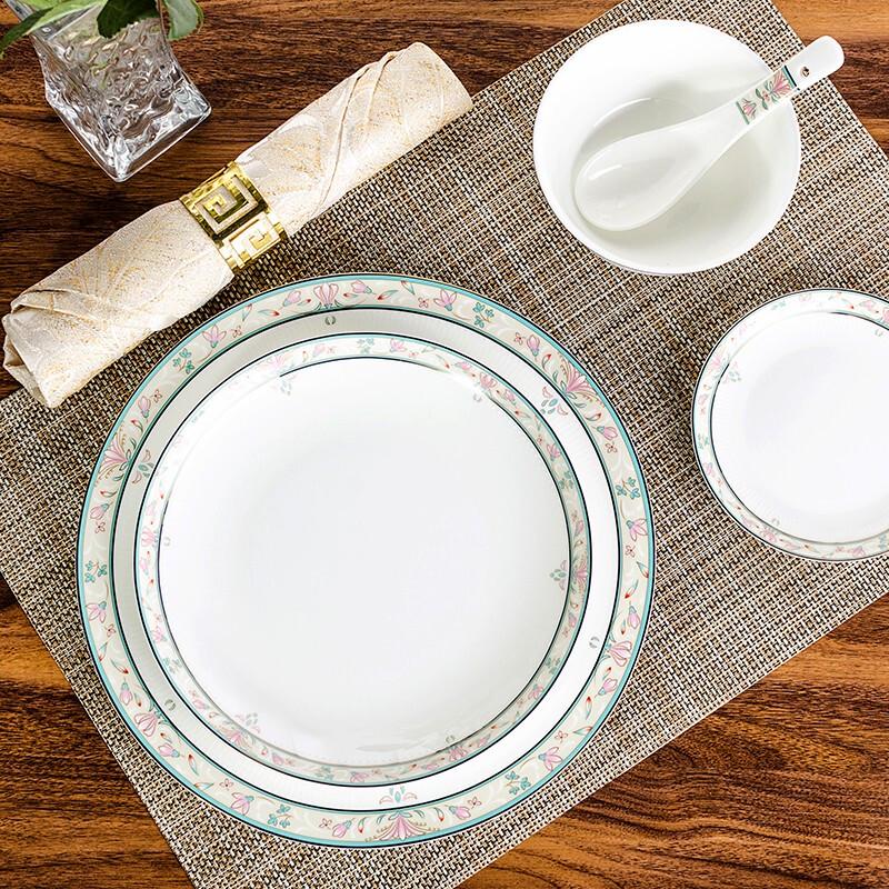 Tang Hui 30-Piece Chinese Bone China Dinnerware Set