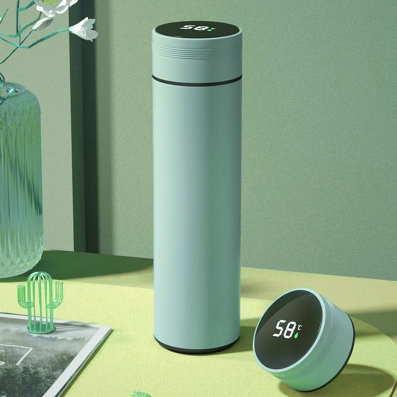 480ML Stainless Steel Cups Temperature Display Vacuum Flasks Coffee Mug Thermal Bottle Water Bottle for Water