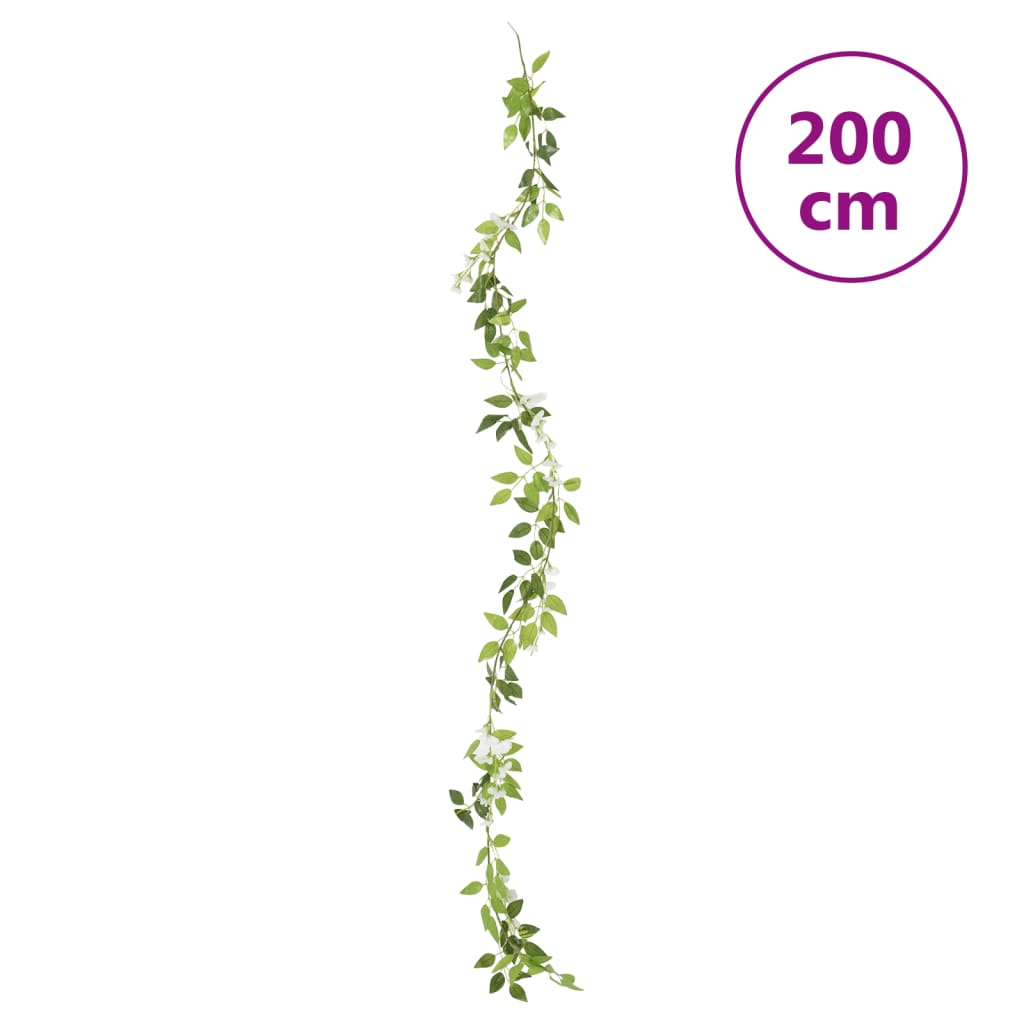 Flower Garlands Flowers 6 pcs. White 200 cm\