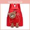 Kids Kindergarten Backpack With Breathable Mesh Fabric And Cute Cartoon Bear Image