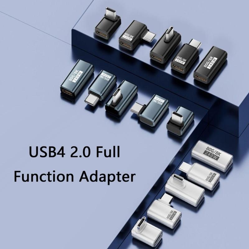 USB C Adapter 240W 80Gbps 8K@60Hz for Thunderbolt4/5 and Phone 16 15 with Fast Charging Display