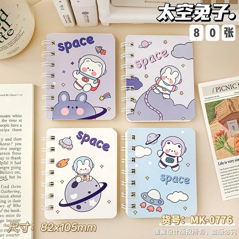 Cute Cartoon Coil Mini Portable Pocket Notebook For Girls Daily Use