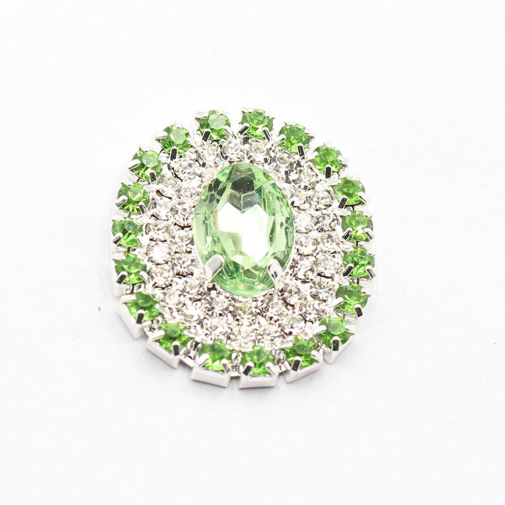 New 10 Pieces 26 * 30mm Oval Flat Bottomed Welded Crystal Color Seam Inlaid Diamond Buttons DIY Clothing Hair Accessories