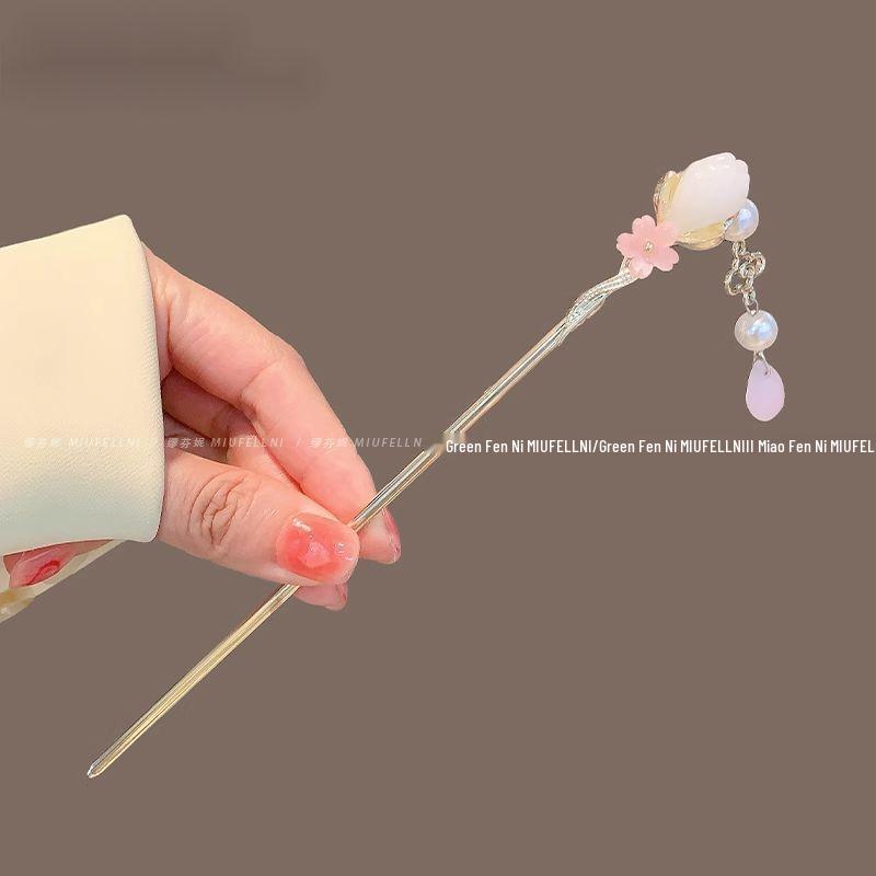 Tassel Flower Hairpin: Elegant Chinese Style Hanfu & Qipao Hair Accessory for Women