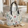  Floral Printed Canvas Tote Bag Large Casual Shopping Handbag for Daily Use
