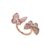 Super Immortal Zircon Butterfly Open Index Finger Ring, Trendy Design Temperament Versatile Index Finger Ring