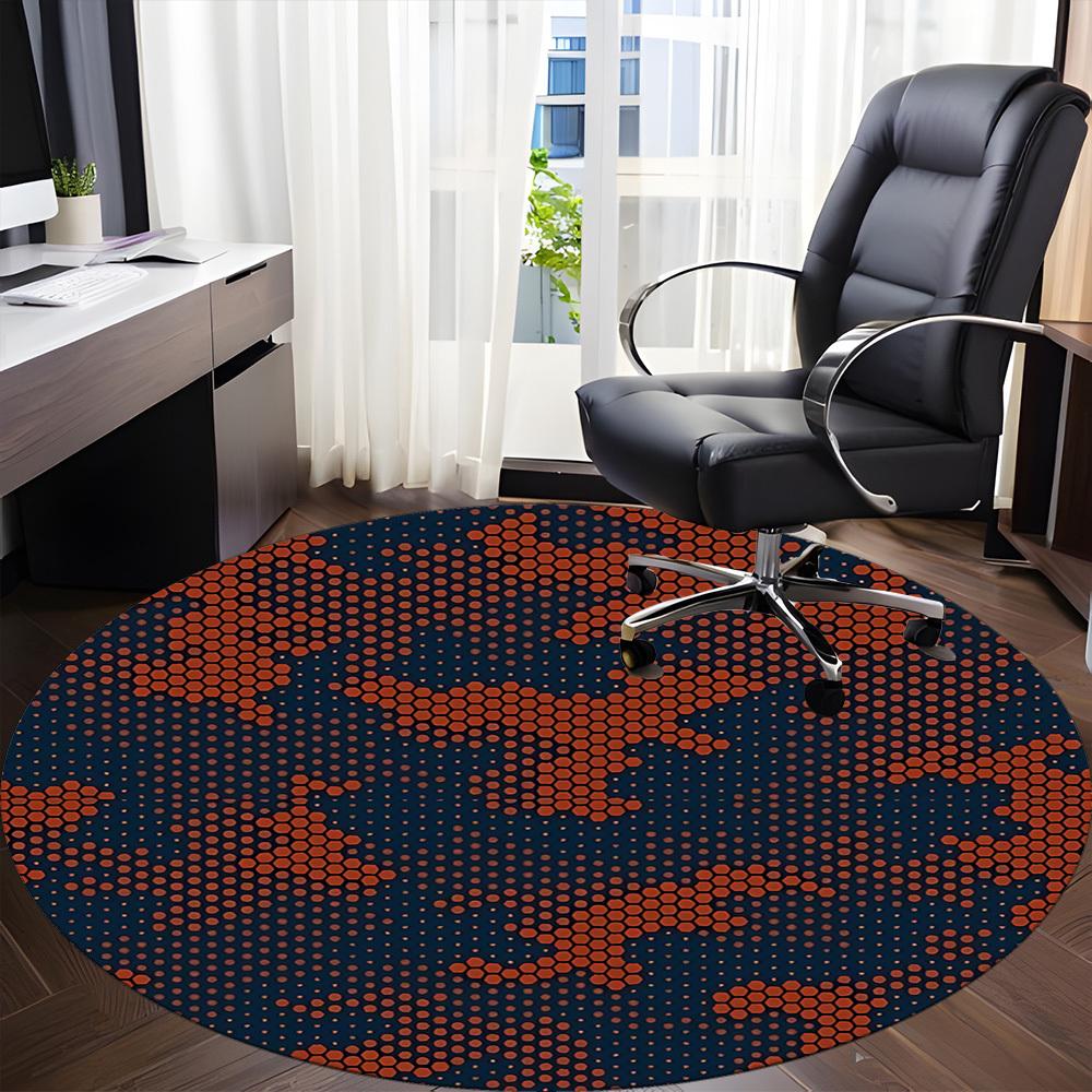 

1pc Hexagonal Pattern Design Chair Carpet for Office - Indoor Non-Slip Washable Polyester Fiber Carpet, Soft Comfortable Mat For Office yy250928057 80cm by 80cm