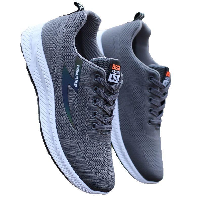Scarpe da uomo in rete tessuta traspiranti, leggere e comode, scarpe sportive singole con plateau, scarpe casual da esterno per la primavera