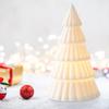 Ceramic Tree LED Christmas Decor Table Centerpieces Lighted Winter White Desktop Decoration For Shelf Desk Counter Living Room