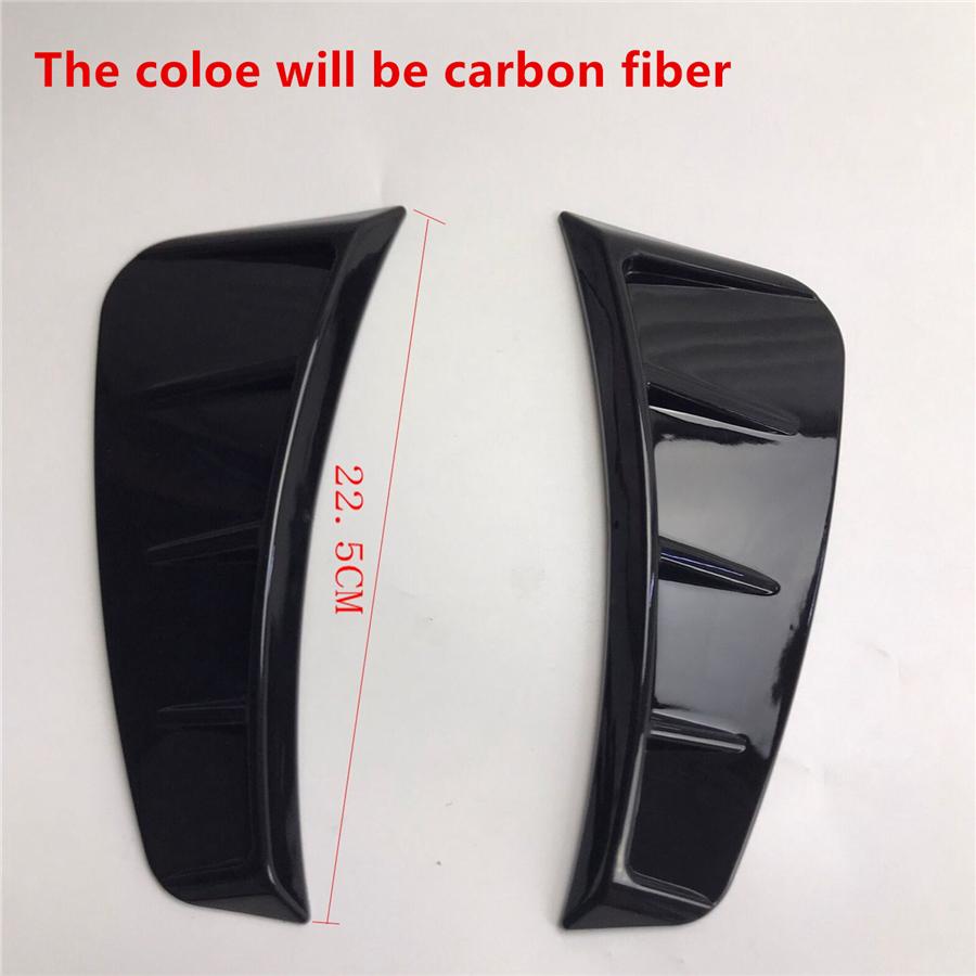 2×Universal Car Side Fender Stickers Wheel Eyebrow Protector Carbon Fiber Look